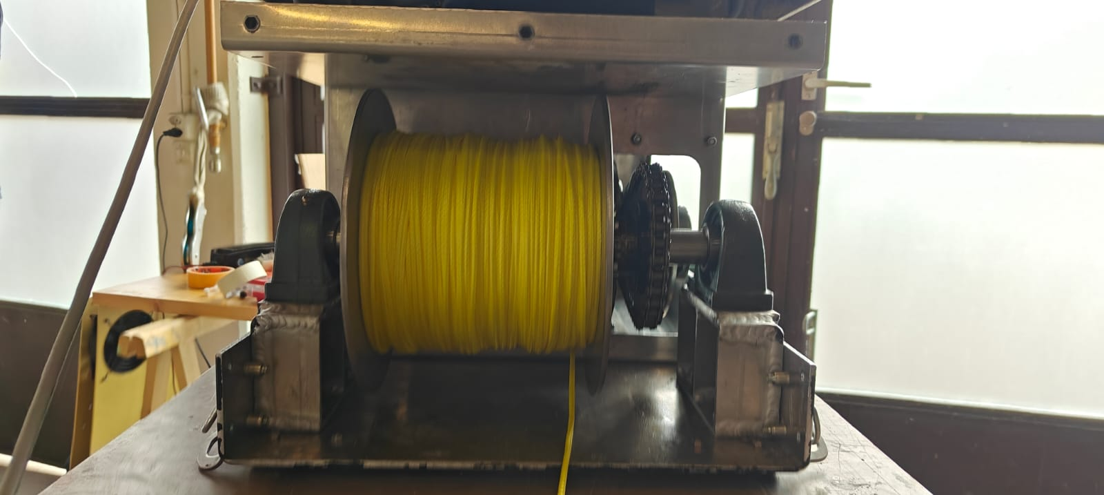 Picture from the drum with the rope